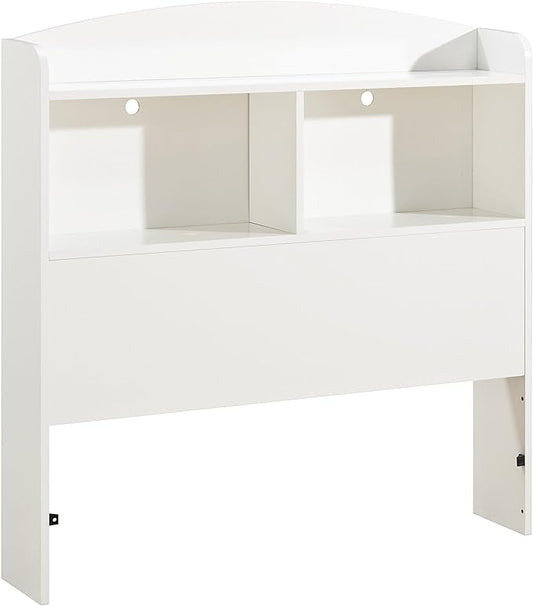 South Shore Logik Bookcase Headboard-Twin-Pure White