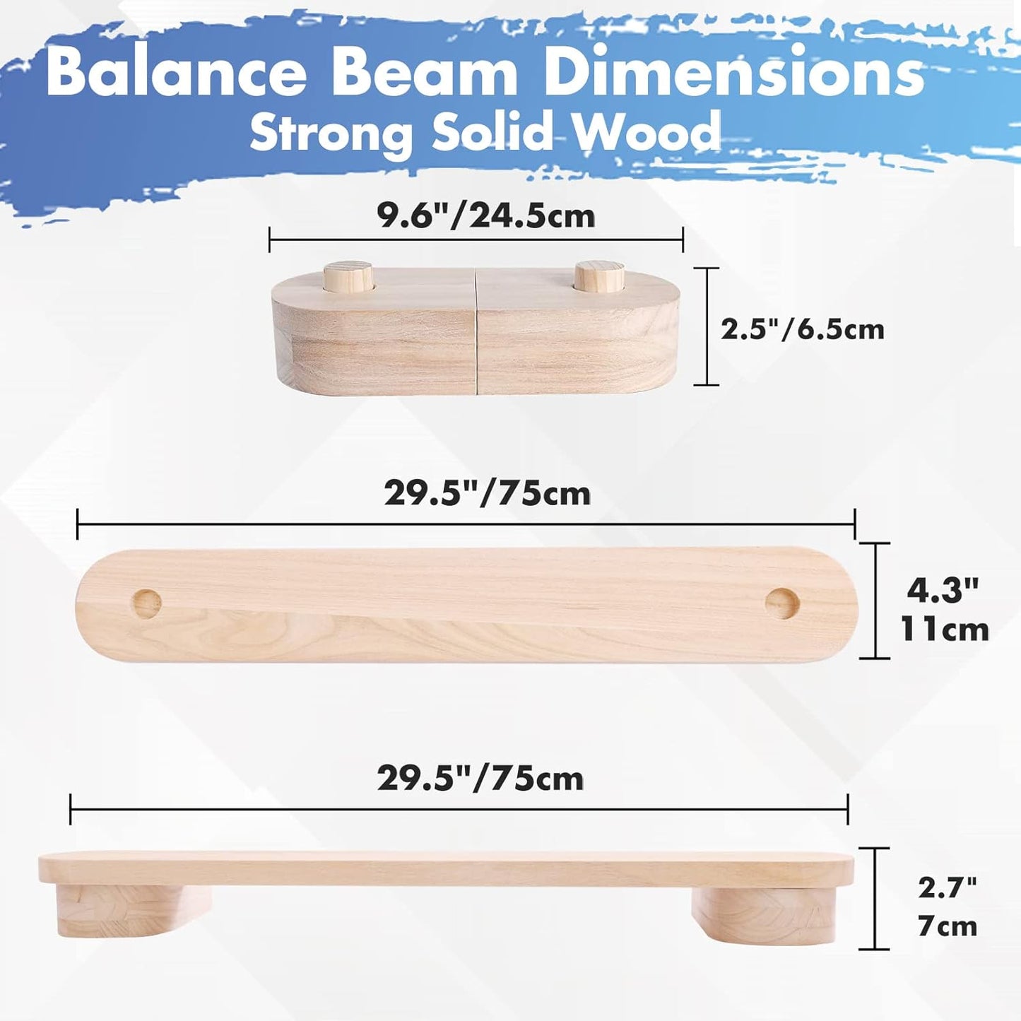 Balance Beam, Stepping Stones for Kids, Montessori Toy, Build Coordination and Gross Motor Skills for Kids