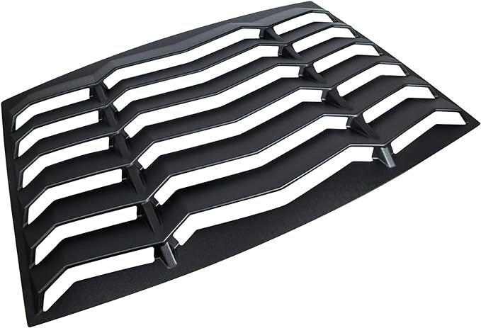 Rear Window Louvers Lambo Style Black Compatible with Ford Mustang 2015-23