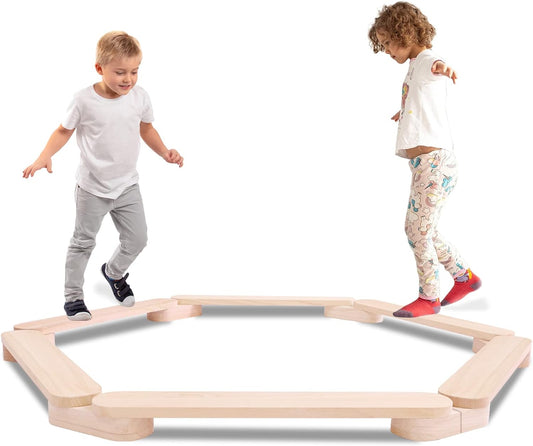 Balance Beam, Stepping Stones for Kids, Montessori Toy, Build Coordination and Gross Motor Skills for Kids