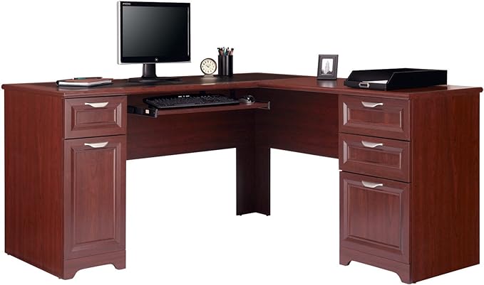 Realspace® Magellan 59"W L-Shape Corner Desk, Classic Cherry