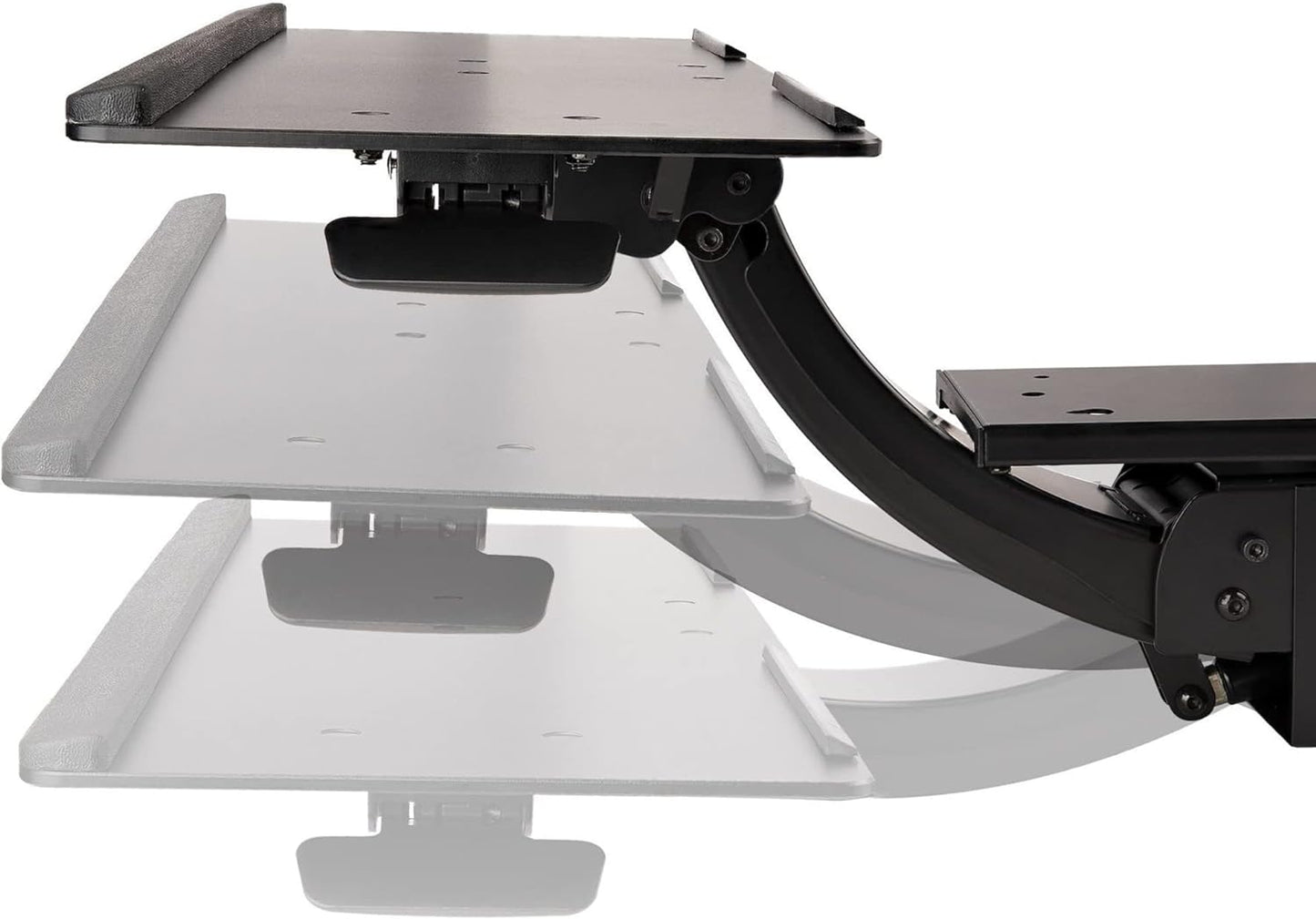 StarTech.com Under Desk Keyboard Tray - Full Motion & Height Adjustable Keyboard and Mouse Tray, 10"x26" Platform - Ergonomic Desk Mount Computer Keyboard Tray with Mouse Pad & Wrist Rest (KBTRAYADJ2)