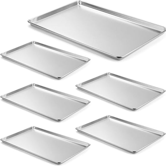 Winware 18 Inch x 26 Inch Aluminum Sheet Pan Set of 6