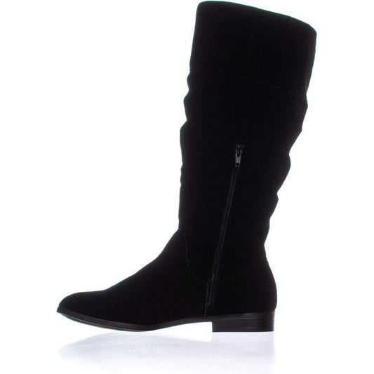 Style & Co. Womens Kelimae Faux Suede Tall Riding Boots Black 5 Medium (B,M)
