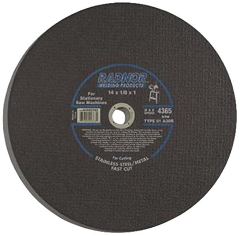 X 1/8" X 1" A30R Aluminum Oxide Type 1 Reinforced Cut Off Wheel For Use With Stationary Saw On Metal 10 pack