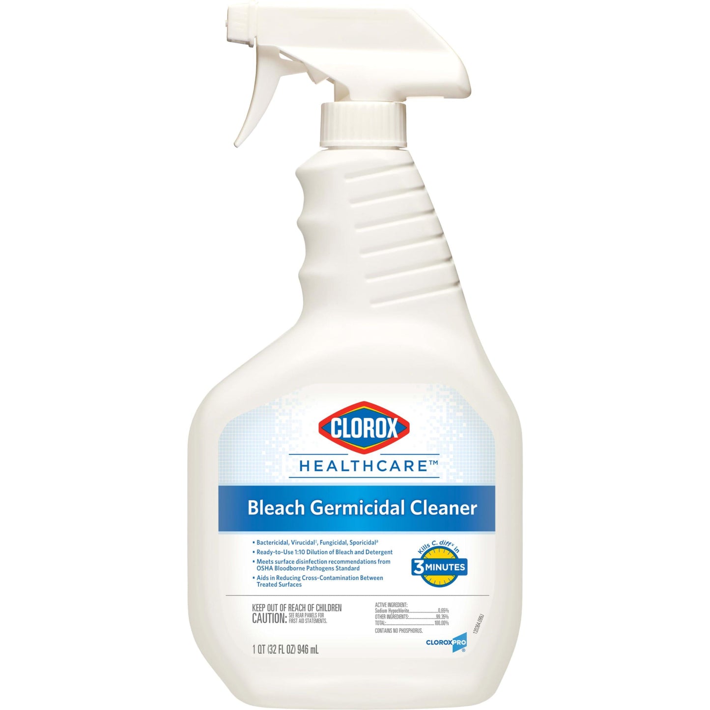 Clorox Healthcare Bleach Germicidal Cleaner Spray, 32 FL Oz