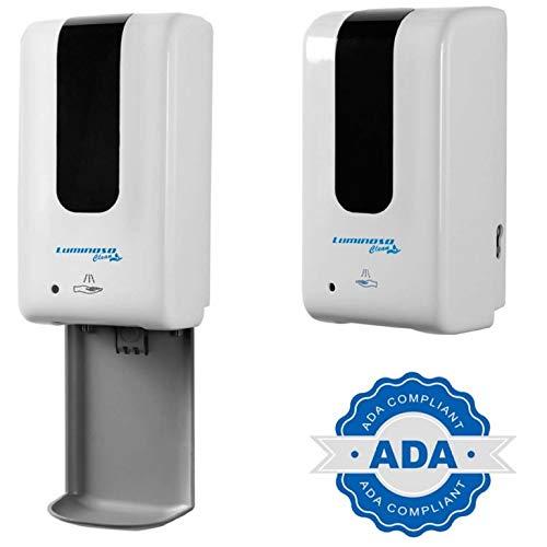 Automatic Touchless Soap and Hand Sanitizer SPRAY Dispenser 1200ml Wall Mount with Drip Tray - Commercial Industrial Hands Free Motion Sensor ADA Compliant