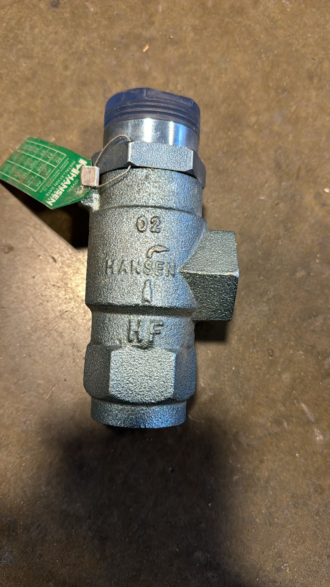 Hansen H5600r GA Pressure Relief Valve 1/2" Inlet 3/4" Outlet 150psi