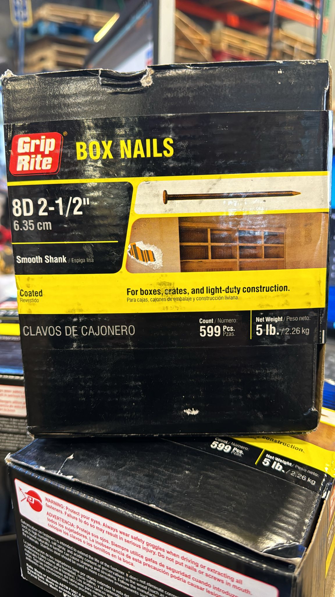 Grip-Rite #11-1/2 x 2-1/2 in. 8-Penny Vinyl-Coated Steel Box Nails (5 lb.-Pack)