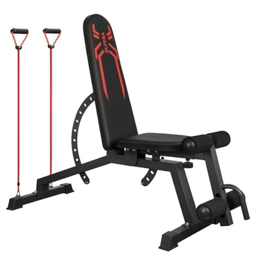 GLFERA Adjustable Weight Bench, 880LB Heavy Duty Workout Bench, Bench Press for Strength Training, Incline Decline Bench Sit Up Bench for Home Gym - 2023 Upgraded Version