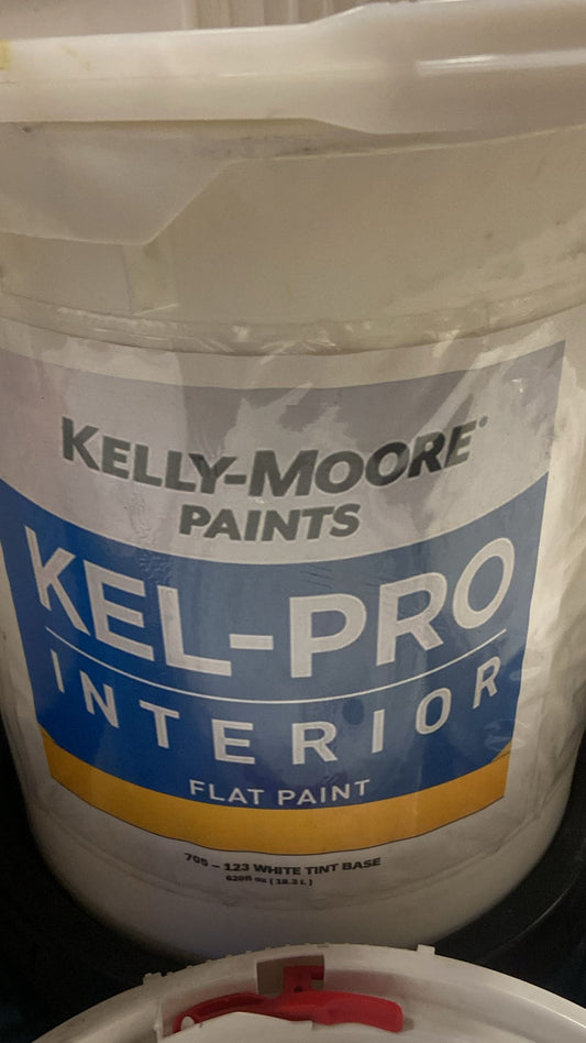 NEW 5 GALLON BUCKET (flat) KELLY MOORE PAINT