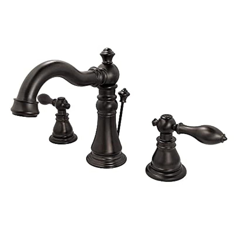 Kingston Brass FSC1975ACL American Classic Widespread Bathroom Faucet, Oil-Rubbed Bronze, 8 x 5.19 x 6