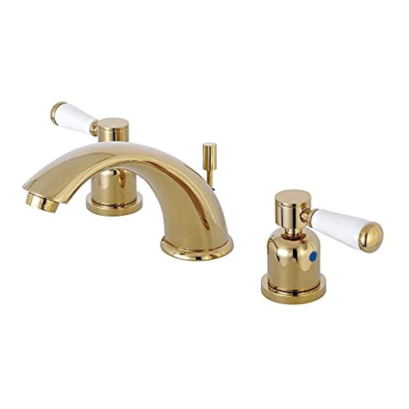 Kingston Brass KB8962DPL Paris Widespread Bathroom Faucet, Polished Brass