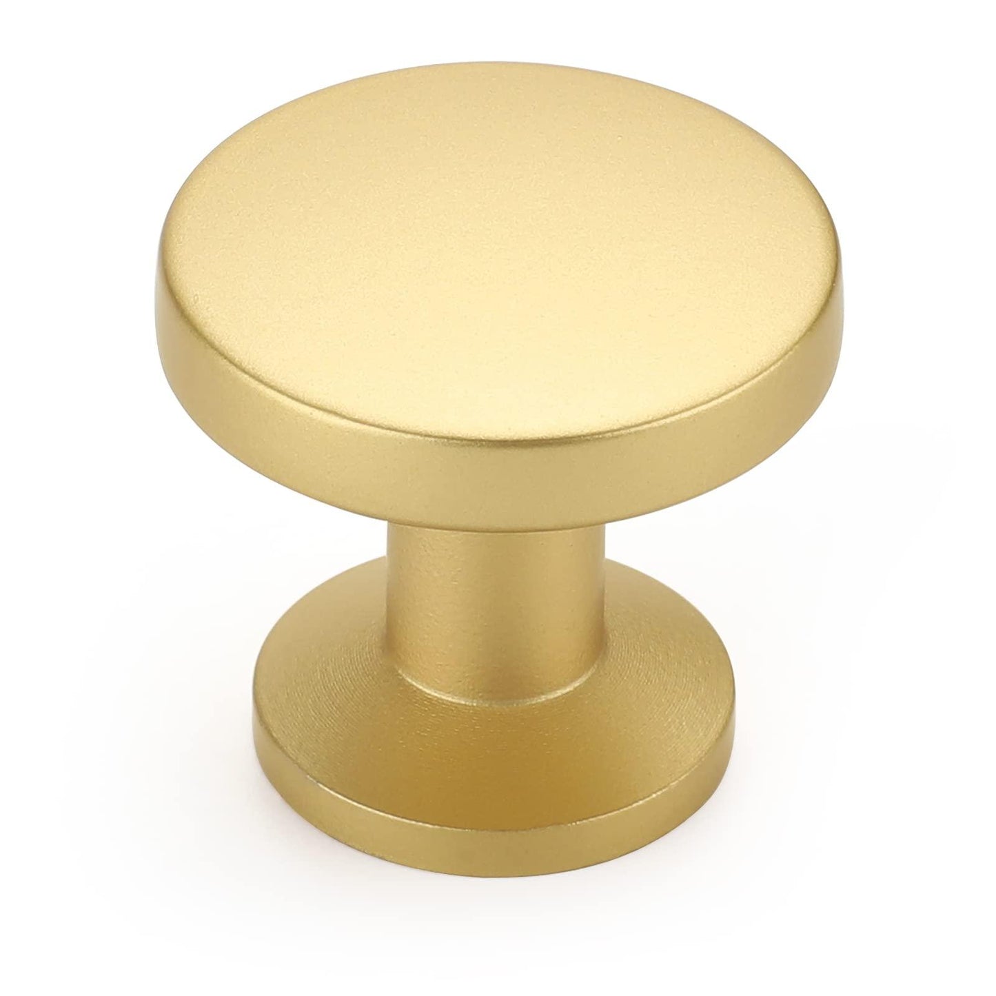 homdiy 10 Pack Gold Cabinet Knobs Brass Cabinet Knobs - Brushed Brass Drawer Knobs Round Knobs Gold Kitchen Cabinet Knobs Gold Knobs for Dresser Drawer Kitchen Cabinet Hardware