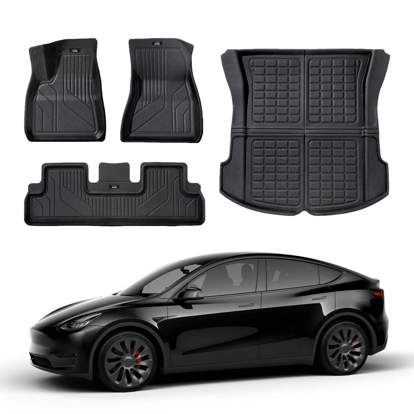 FJinfly Tesla Model 3 Floor Mats 4PCS All Weather