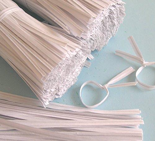 Weststone 5000pcs 4" Paper White Twist Ties - Sale!!