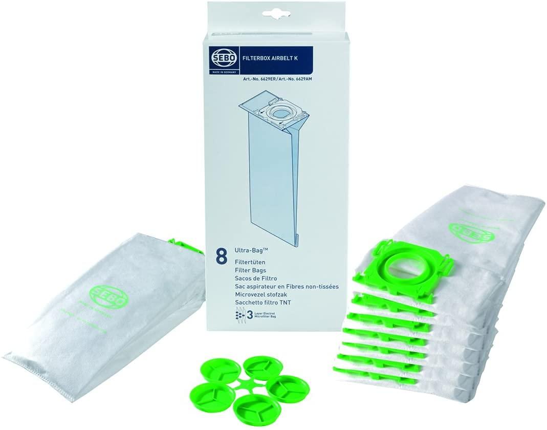 Sebo K Series Vacuum Cleaner Bags (Pack of 8) 6629ER (Genuine)