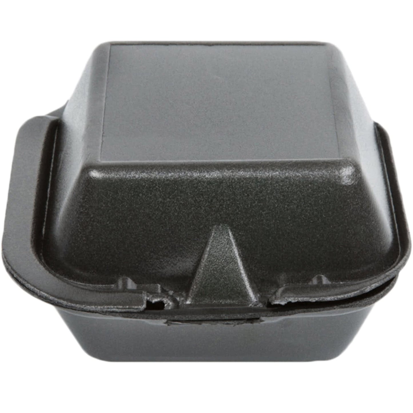 GenPak Harvest Pro HP225 Hinged Sandwich Containers, 6" x 6", Black, Pack Of 400 Containers