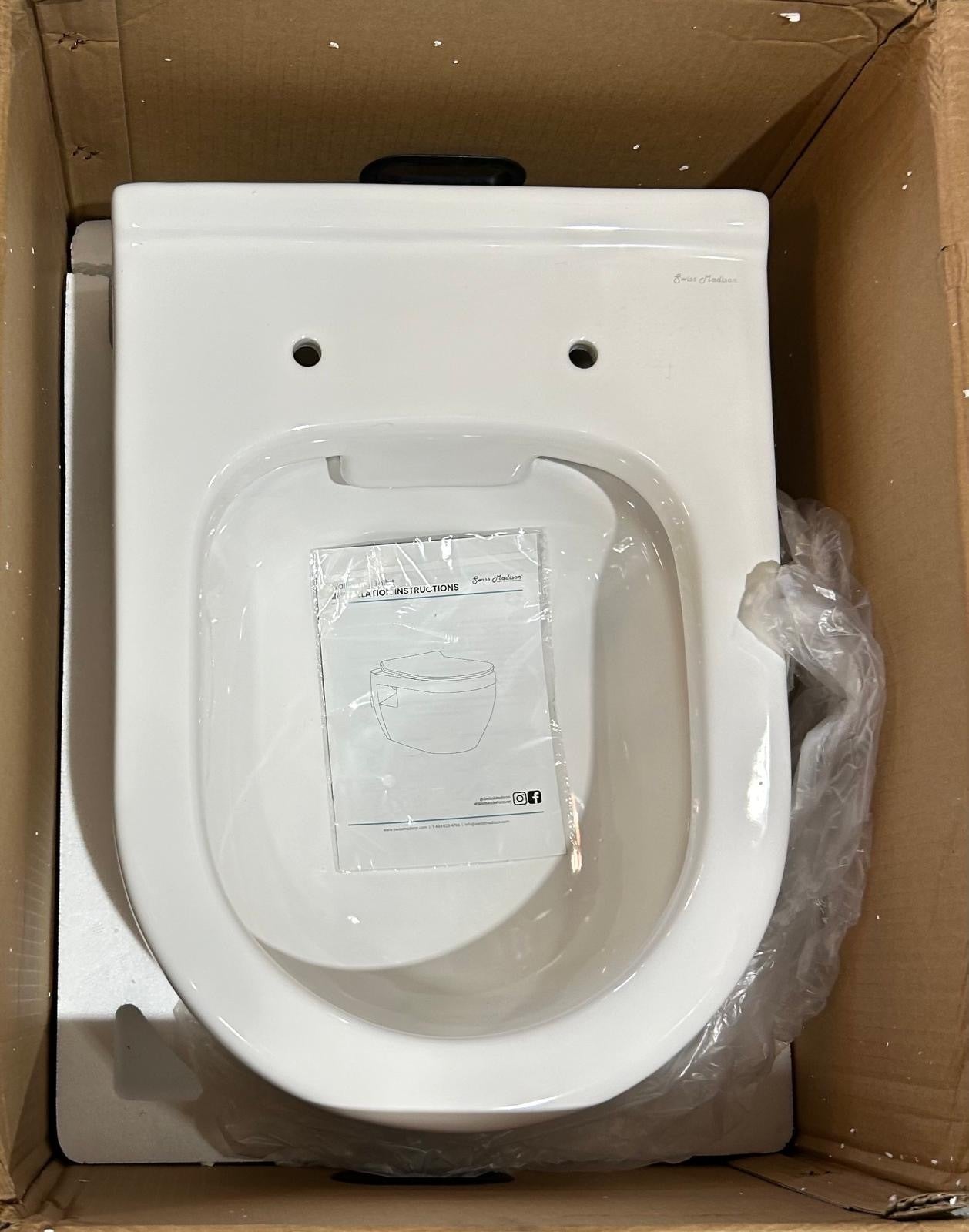 Swiss Madison Well Made Forever Ivy SM-WT450 Wall Hung Toilet, Glossy White