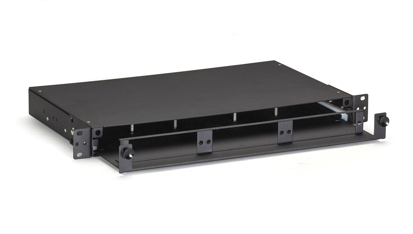 Black Box Rackmount Fiber Enclosure, 1U, Non-Locking, 3-Slot Adapter