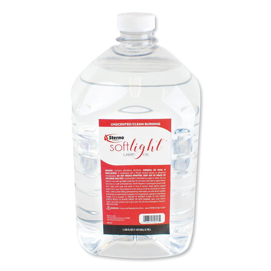 Sterno Soft Light Liquid Wax Lamp Oil, Clear, Gallon, 4 per Carton (STE30644)