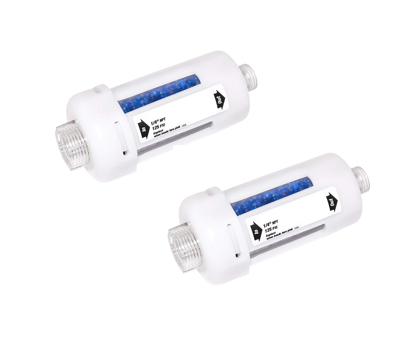 Compressed Air in-Line Desiccant Filter Dryer for Spray Gun or Pneumatic Tools - DFD-10 (Pack of 2)