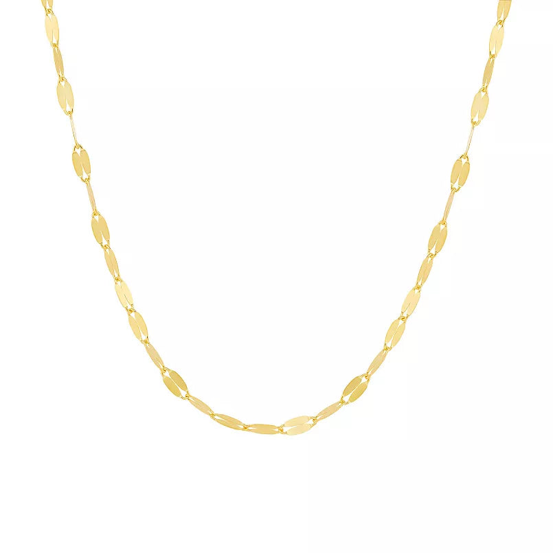 PRIMROSE 18k Gold Over Silver Lace Chain Necklace