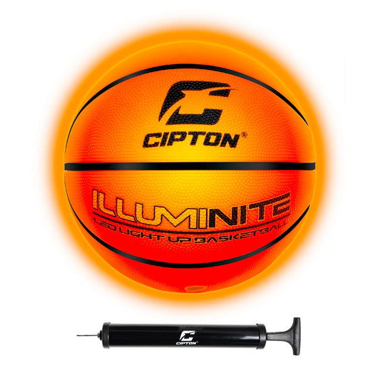 Cipton Basketball, LED Light Up Basketball, Official Size 29.5 Inch Indoor and Outdoor Basketball, Perfect for Outdoor Games, Basketball Pump Included, Premium Rubber Basketball