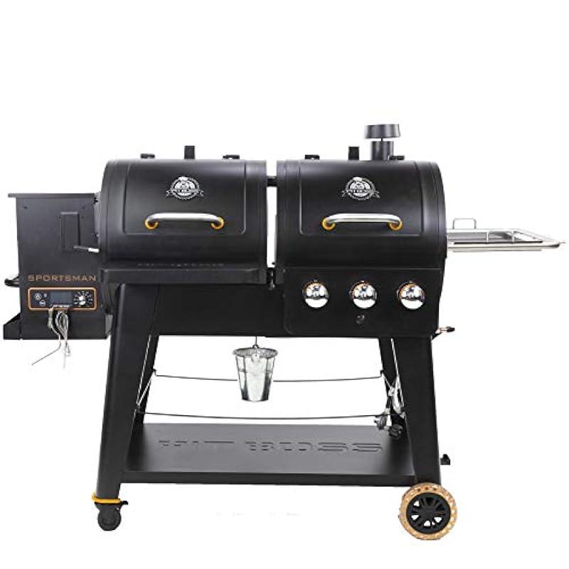 Slightly Damaged Pit Boss PB1230SP Wood Pellet and Gas Combo Grill, Black