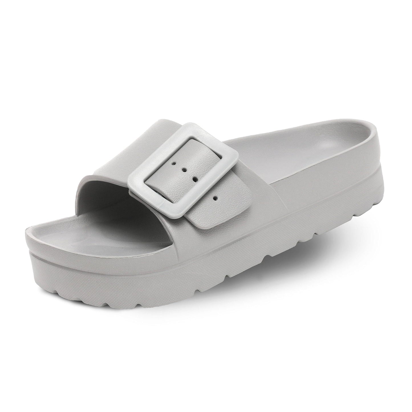 Happyo MUCHO MAHALO Maui 1 Strap Women's Platform Sandals - Silver, M 5 / W 7