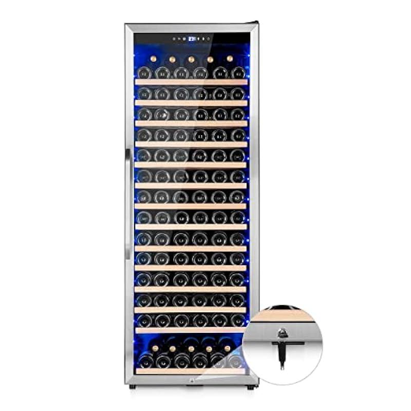 Velivi Wine Cooler Refrigerator, 179 Bottles Professional Wine Fridge with Powerful Compressor,Quiet Operation and Elegant Design for Wine Lovers