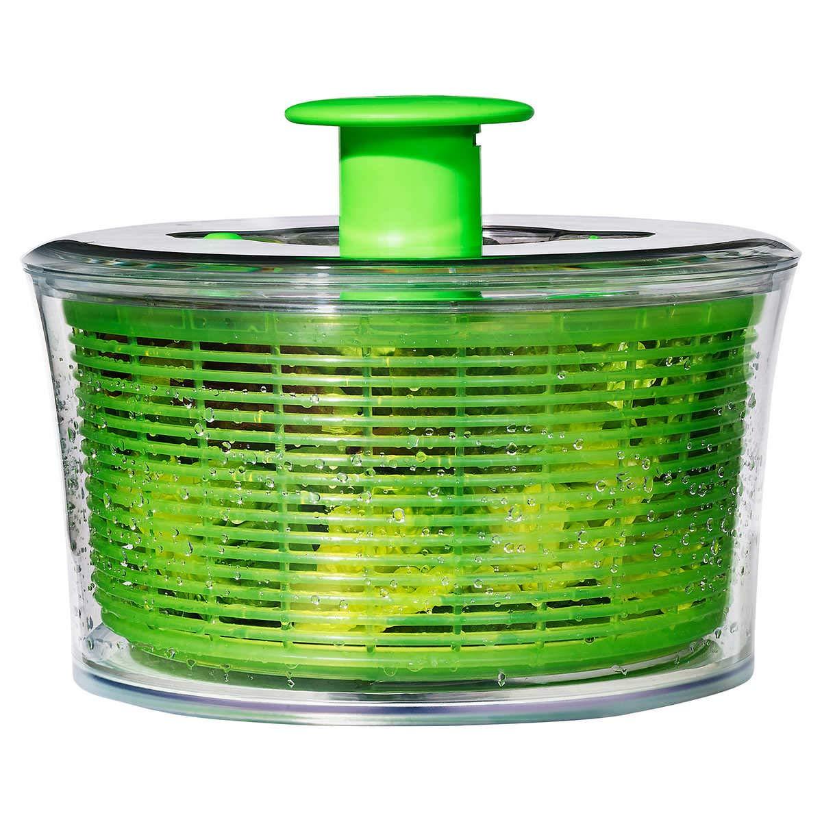 OXO Salad Spinner 26cm Diameter Green Salad & Fruit Spinner Divider Colander Oxo