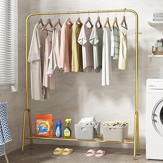 Gold Clothing Rack Gold Clothes Rack Gold Garment Rack Shoes Bags Gold Clothes Organizer Storage Shelves