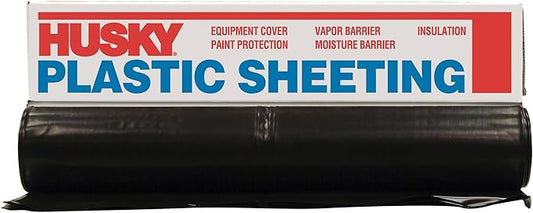 Husky CF0614B Plastic Sheeting, 14' x 100', Black