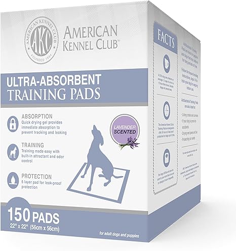 Ultra Absorbent Odor Control Scented Training Pads For Dogs Leak-proof Quick Dry Gel – 22 x 22 Puppy Pads - Lavender Scented - Pack of 150