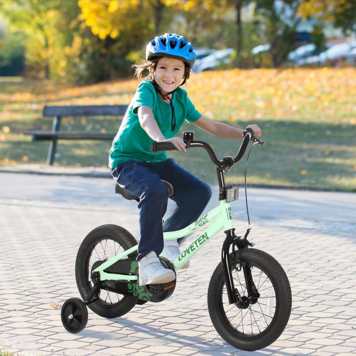 LOVETEN Toddler and Kids Bike for Boys Girls 3-12 Years Old,12 14 16 Inch Kid's Bicycle with Training Wheels 18 Inch Bikes with Kickstand Multiple Colors…