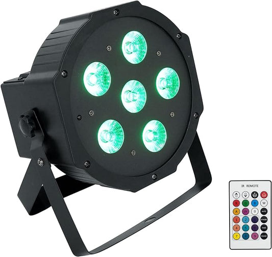 Rockville Battery PAR 61 Rechargeable RGBWA+UV DMX DJ Stage Wash Light+Remote, Black