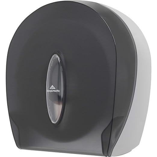 Single-Roll Jumbo Toilet Paper Dispenser by GP PRO (Georgia-Pacific), Translucent Smoke, 59009, 10.610" W x 5.390" D x 11.290" H