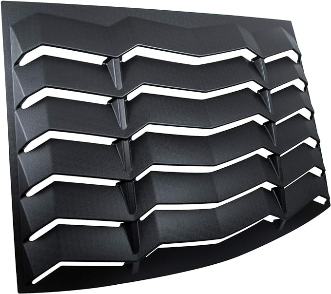 Rear Window Louvers Lambo Style Black Compatible with Ford Mustang 2015-23