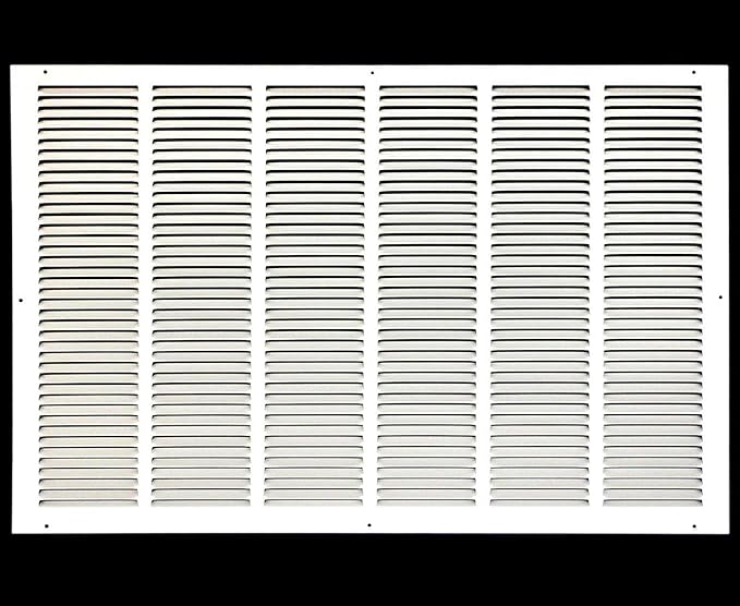 32" x 16" Return Air Grille - Sidewall and Ceiling - HVAC Vent Duct Cover Diffuser - [White] [Outer Dimensions: 33.75w X 17.75" h]-RG3216 HP