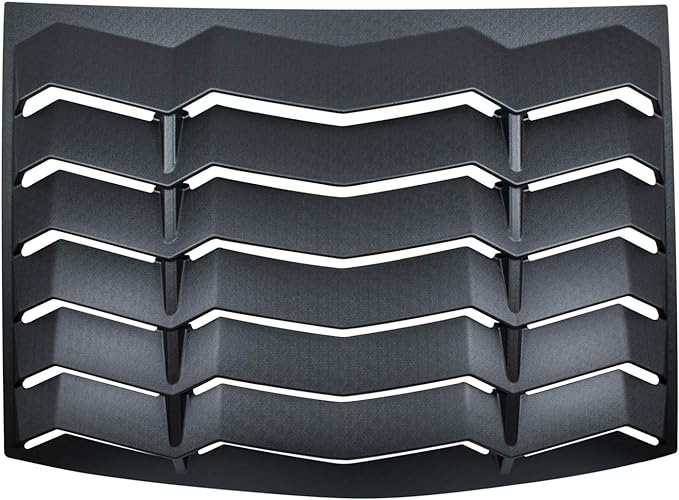 Rear Window Louvers Lambo Style Black Compatible with Ford Mustang 2015-23