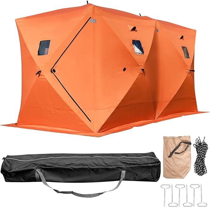 Pop-up 8-person Ice Shelter Fishing Tent Shanty Inside Oxford Fabric Portable, Replacement for VEVOR OEM