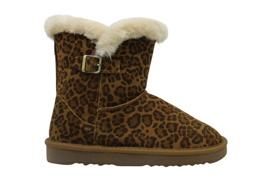 Style & Co. Womens Tiny2 Suede Closed Toe Mid-Calf Fashion, Leopard, Size 8.0