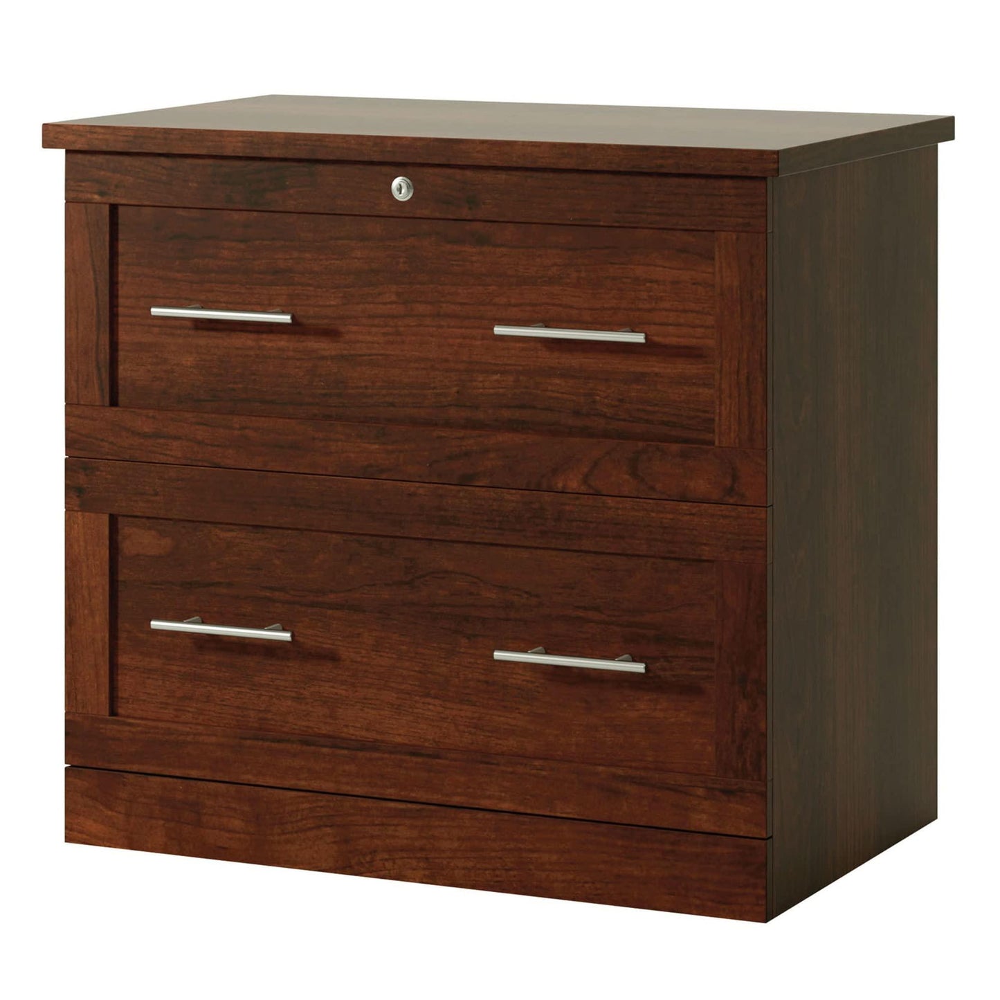 Realspace® 29-7/16"W x 18-1/2"D Lateral 2-Drawer File Cabinet, Mulled Cherry