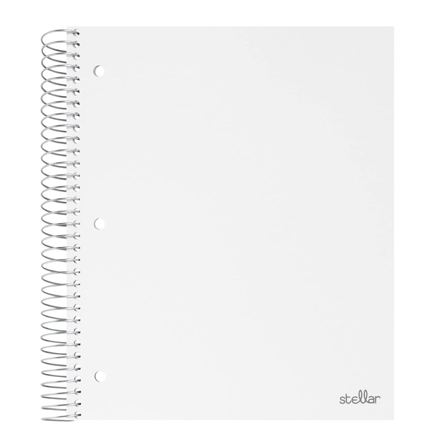 Office Depot® Brand Stellar Poly Notebook, 8-1/2" x 11", 5 Subject, College Ruled, 200 Sheets, White