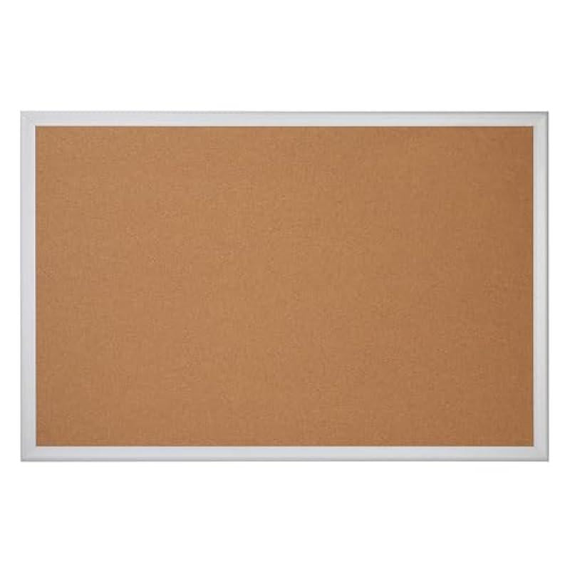 Office Depot Brand Cork Bulletin Board, 48" x 72", Aluminum Frame With Silver Finish