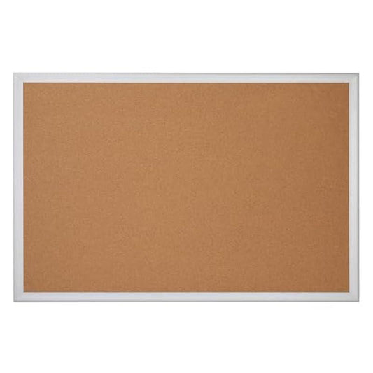 Office Depot Brand Cork Bulletin Board, 48" x 72", Aluminum Frame With Silver Finish