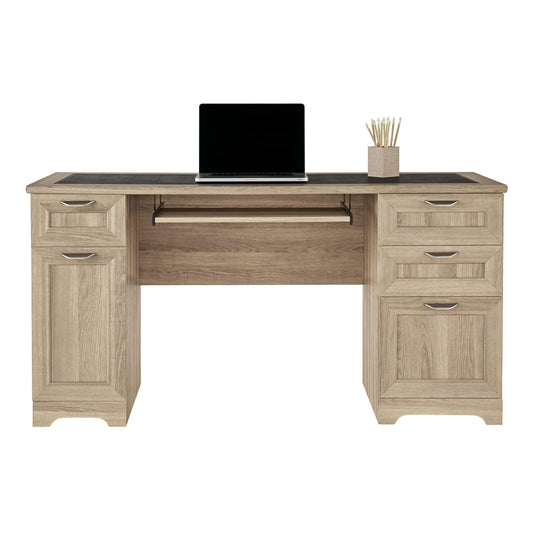 Realspace® Magellan 59"W Manager's Computer Desk, Blonde Ash