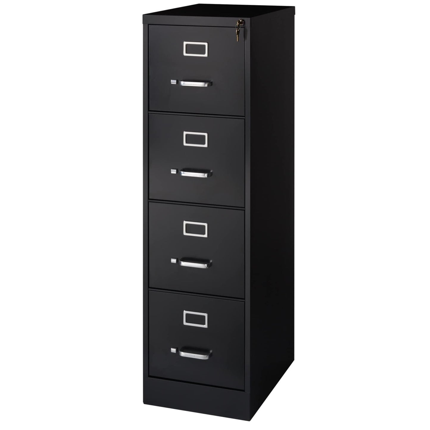 Workpro - File Cabinet - Letter Size Steel Vertical File, 4-Drawer - 22" d x 52" h x 15" w - 25.25" x 17.25" x 54.5" - Black