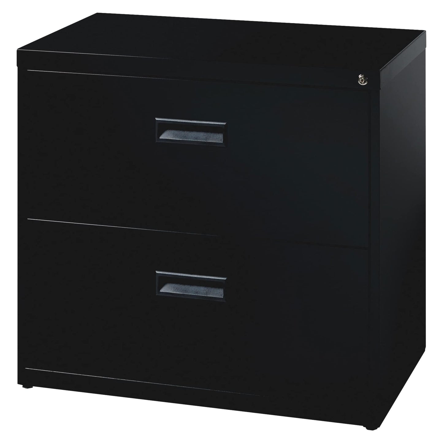 Realspace® SOHO 30"W x 17-5/8"D Lateral 2-Drawer File Cabinet, Black